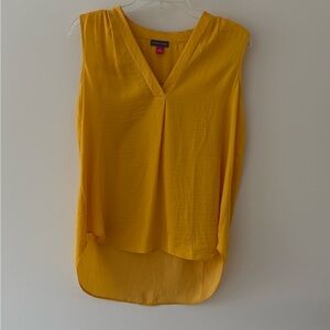 Vince Camuto Mustard Sleeveless V-Neck Blouse